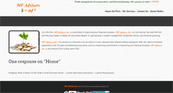 Desktop Screenshot of mfadvisers.com
